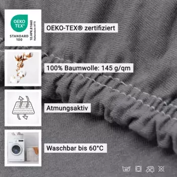 Простыня Zollner, темно-серый