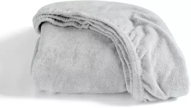 Простыня "Золушка" "махровая", не гладкая и не спутывается Cinderella 160х200-210 см, 1 шт., светло-серый