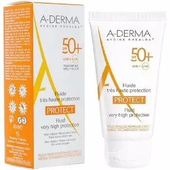 Protect Invisible Fluid Очень высокая защита Spf50+ 40 мл, A-Derma