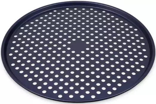 Противень для пиццы Zyliss, нержавеющая сталь, 36 см, углеродистая сталь от 36х1 см до 36 см, синий