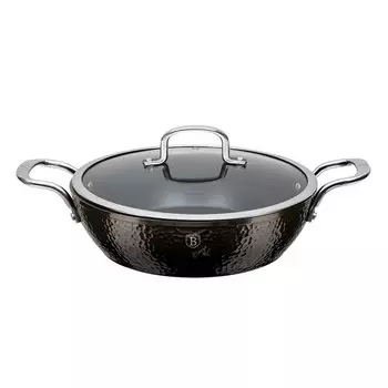 Противень для выпечки Berlingerhaus с крышкой с титановой поверхностью 28 см коллекция глянцевый базальт BH-6657