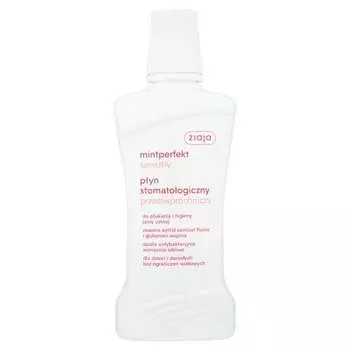 Противокариесная жидкость для полости рта, 500 мл Ziaja, Mintperfekt Sensitiv