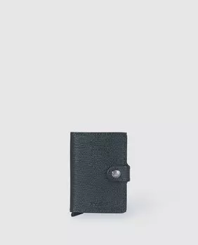 Противокражный кошелек унисекс Secrid из темно-зеленой кожи с застежкой Secrid, темно-зеленый