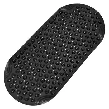 Противоскользящая ванна из ПВХ с массажной текстурой, прочные присоски, без запаха, устойчивая к выцветанию, черная Stuttg, черный