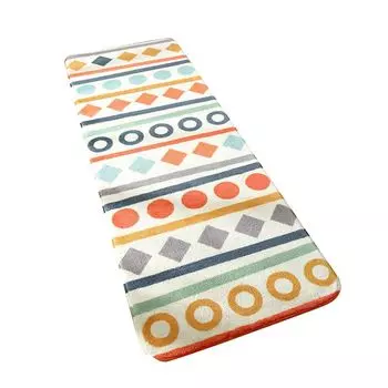 Противоскользящий толстый ковер с цветочным принтом и буквами, коврик для украшения дома, спальни-8, размеры: 60 x 160 см Stuttg, мультиколор