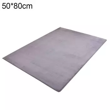 Противоскользящий утолщенный коврик из кораллового флиса, ковер, украшение для гостиной, спальни, серебристо-серый, размеры: 50*80 см Stuttg, мультиколор