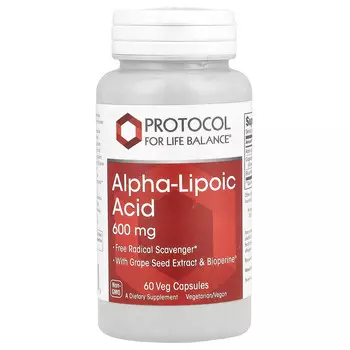 Protocol for Life Balance, Альфа-липоевая кислота, 60 растительных капсул