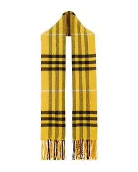 Проверьте шерсть и amp; Кашемировый шарф Burberry, цвет Yellow