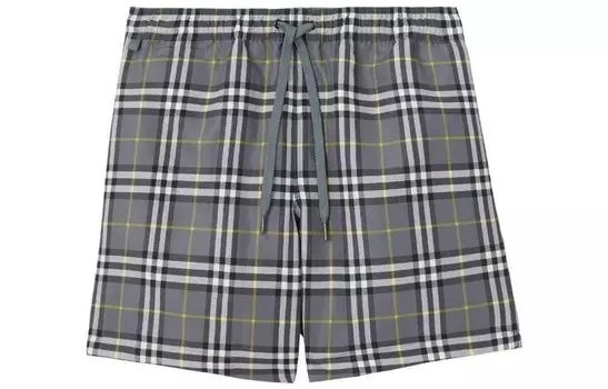 Проверьте шорты для плавания с завязками Burberry, серый