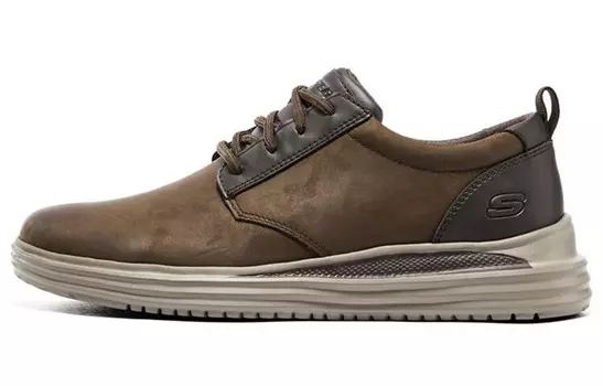 Проверенная мужская обувь Lifestyle с низким верхом коричневого цвета Skechers