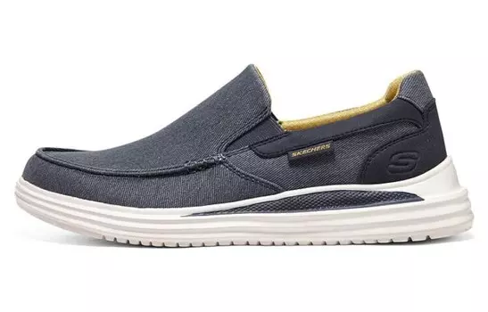 Проверенная мужская обувь Lifestyle с низким верхом, темно-синяя Skechers