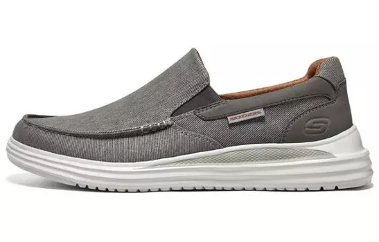 Проверенная мужская обувь Lifestyle с низким верхом, серо-коричневого цвета Skechers