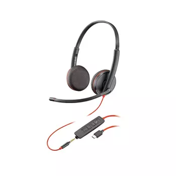 Проводная гарнитура Plantronics Poly С3225 USB-C, черный