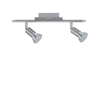 Прожектор Georgia, 2 лампы, матовый никель, вкл. 2 светодиода GU10, 4,5 Вт, теплый белый 3000K18385 Paulmann