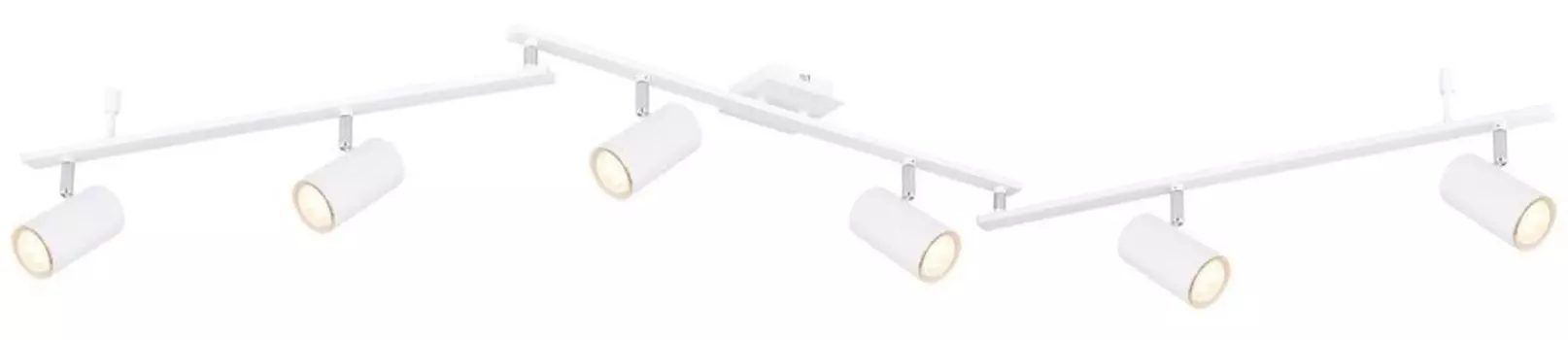 Прожектор Globo Lighting металл белый, матовый, белый металл, матовый, подвижный, ДхШхВ: 1800х100х185мм, без 6x GU10 35Вт 230В, серебро
