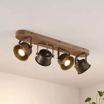 Прожектор Lindby 'Rubinjo' черного цвета из металла