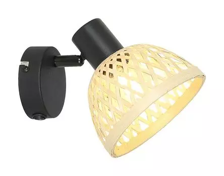 Прожектор RATTAN металл матовый черный E14 1x MAX 15W В:14см 13,5см Ш:15см Rabalux