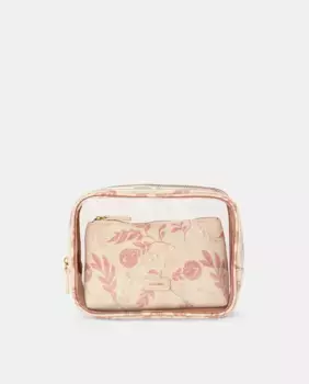 Прозрачная двойная косметичка Tintoretto, розовый