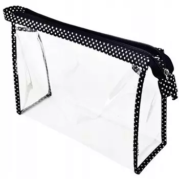 Прозрачная фольгированная косметичка для бассейна и самолета серии NOBLE BLACK