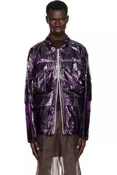 Прозрачная куртка с эффектом овердай Dries Van Noten, фиолетовый