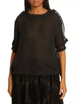 Прозрачная многослойная блузка Comme des Garçons Black