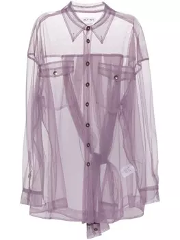Прозрачная рубашка ACT N1, фиолетовый