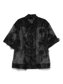 Прозрачная рубашка Simone Rocha, черный