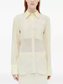 Прозрачная рубашка со вставками SPORTMAX, желтый