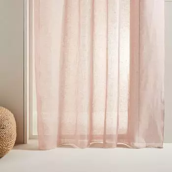 Прозрачная штора с двойной лентой оверлок. El Corte Ingls, розовый