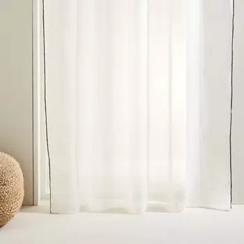 Прозрачная штора с двойной лентой оверлок. El Corte Ingls, белый