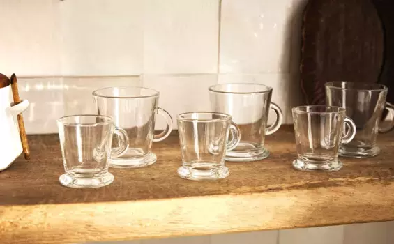 Прозрачная стеклянная чашка для эспрессо Zara Home, прозрачный