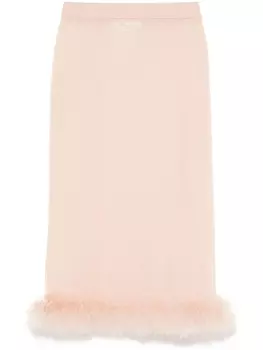 Прозрачная юбка-миди Blumarine, розовый
