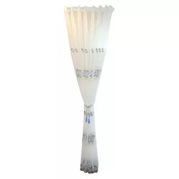 Прозрачная занавеска с цветочной вышивкой, полупрозрачная ткань, диффузный свет, домашний декор, оконные шторы для гостиной, синие размеры: 100*200 см Stuttg, синий