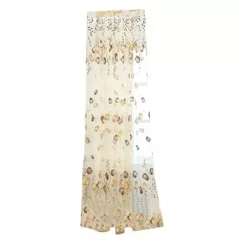 Прозрачная занавеска с узором тюльпана, полиэстеровая дышащая прозрачная занавеска без запаха для дома, розовая Stuttg, бежевый