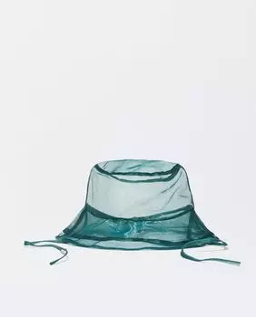 Прозрачная женская шапка с регулируемыми завязками зеленого цвета Parfois, зеленый