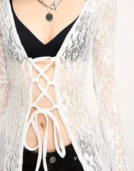 Прозрачное макси цвета слоновой кости ASOS DESIGN Festival
