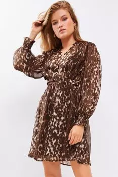 Прозрачное мини-платье Next, коричневый