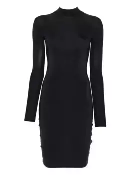 Прозрачное мини-платье с длинными рукавами Maison Close, черный