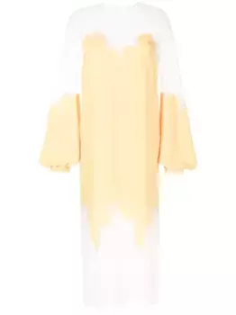 Прозрачное платье Costarellos, желтый