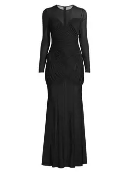 Прозрачное платье Dreamscape Talitha с рюшами MISHA, черный