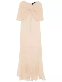 Прозрачное платье миди с бантом Simone Rocha, нейтральный