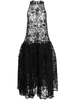Прозрачное платье с узором Ioana Ciolacu, черный