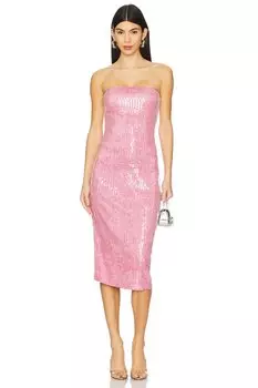 Прозрачное платье-труба в пайетках Susana Monaco, pink lemonade