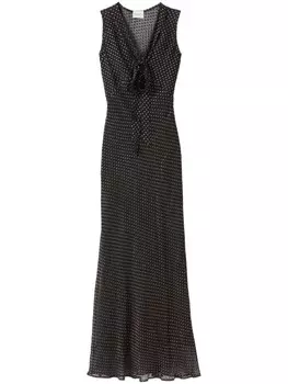 Прозрачное платье в горошек Claudie Pierlot, черный