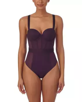 Прозрачное розовое боди DKNY, пурпурный