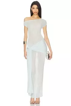 Прозрачное вязаное платье миди Callie Camila Coelho, powder blue