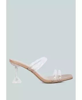 Прозрачные босоножки на каблуке Nightfall London Rag, бежевый