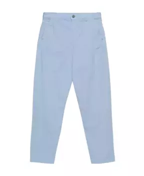 Прозрачные брюки из смесового хлопка Emporio Armani, синий