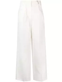 Прозрачные брюки свободного кроя Fabiana Filippi, белый