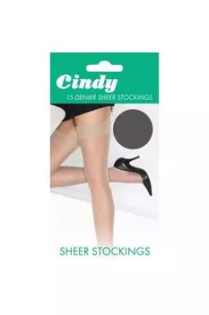 Прозрачные чулки плотностью 15 ден (1 пара) Cindy, серый